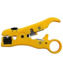 자동 케이블 와이어 스트리퍼 전기 스트리핑 도구 UTP STP RG59 RG6 RG7 RG11 다기능 커터, 02 yellow