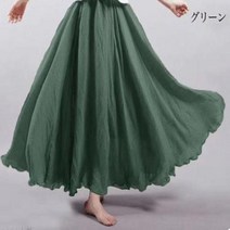 치마바지 롱스커트 면 치마 캐주얼 린넨치마 -377