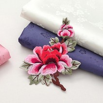 35-919 한복용 목단 입체 자수장식