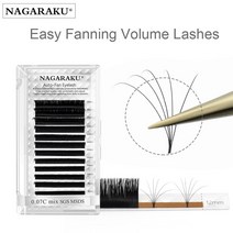 자동차 선풍기 NAGARAKU-빠른 배송 쉬운 팬 자동 속눈썹 연장 용품 핸드링 빠른 블룸 개화 사전 본드 볼륨, 02 D_01 0.03 미리메터_05 12mm
