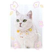 오로라 귀염귀염 반려동물 강아지 목걸이, 오리계란후라이