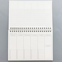 인생네컷앨범 플레인바인더 초음파앨범 크리 에이 티브 노트 Agendas 일기 주간 월간 플래너 학생 나선형, 02 Kraft Weekly Plan