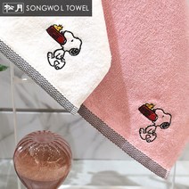 송월타올 스누피 블랙블럭 고리타올 1장, 회색