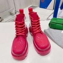 레인부츠 반부츠 앵글 패션 장화 발목 레이스 캔디 컬러 숙녀화 디자인 라운드토