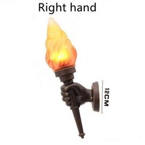 실내불멍 로프트 토치 불꽃 벽 램프 집 장식용 섬 주방 조명 빈티지 거실 침실용, 4.Right hand lamp - Without bu