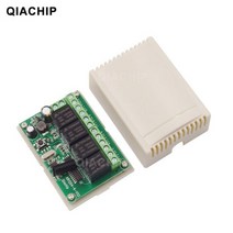 리모컨 찾기 QIACHIP-433Mhz 제어 DC 12V 24V 10A 무선 스위치 4CH 릴레이 모듈 수신기 및 EV1527 RF 송신, 04 1 Receiver Only