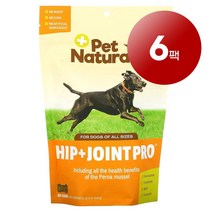 리암마켓 Pet Naturals 펫 내추럴스 강아지용 면역 관절 건강 보충제 츄어블 60개 318g 1팩, 6팩