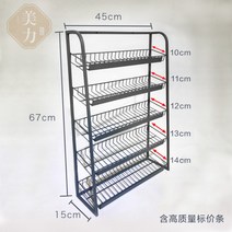 미니 펜트리 과자 진열대 철제 수납장 슈퍼마켓 편의점 선반 진열장 매대 수납대, 스몰 그레이+가격표시표개