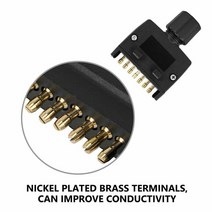 7Pin AU 플랫 남성 트레일러 소켓 플러그 거치대 어댑터 RV 호주 표준 7 핀, 한개옵션0