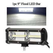 자동차 가로바 캐리어 가로 바 루프랙 기본형 프로 루프박스 호환 crek 9 inch 12v 24v ip68 flood beam snowmobile led work light, 1pc 9inch led 바