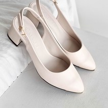 국내제작 편한 빅사이즈 스틸레토 골드테 5cm 여성 슬링백