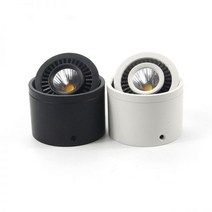 LED 표면 장착 천장 스포트라이트 밝기 조절 다운라이트 7W10W15W24W Downlight led ceiling spotlights 360 도 회전식 COB 배경 조명 가정용, Cold White_20W Dimmable | Blac