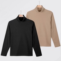 2개 마틸다 여성 하이넥 목폴라 터틀넥 티셔츠