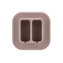 알렉사 실리콘 흡착 2구 칫솔걸이, COCOA, 1개