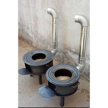 벽난로소각기 종이 가정용 마당 정원 낙엽 통 농장, 47cm 링 3개 + 연기 파이프 팔꿈치