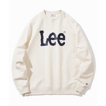 국내매장 정품 LEE 빅 트위치 루즈핏 맨투맨 아이보리