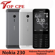 노키아 230 (90% 신규) 언락폰 GSM 2.8 "듀얼 심 2MP 360P 단일 코어 가성비 중고 휴대 전화, 01 Black simple set, 01 Russian keyboard