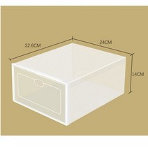 플라스틱 투명한 구두 상자 홈 부팅 쌓을 수있는 접이식 스토리지 주최자 다기능 방진 대합 조개 껍질 프레임, A6_1PCS