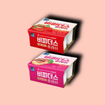 떠먹는 비피더스 요구르트 복숭아 플레인 80g 총24개, 복숭아12개+딸기12개