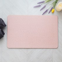 일루일루 규조토 발매트(L) 단색 5컬러+미끄럼방지패드 사포 증정, 핑크