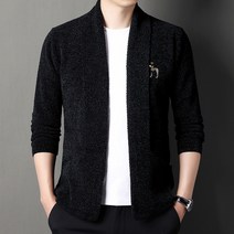 남성 가을과 겨울 니트 카디건 스웨터 코트 젊은 남성 패션 트렌드 chenille 니트 남성 의류