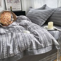 순면 4 종 세트 이불 커버 침대 시트 베개 커버