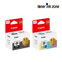 캐논 정품잉크 E409/E489 PG-49 검정 / CL-5 컬러, 1.PG-49