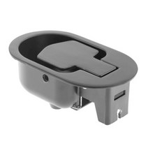 1PC 검은 타원형 당겨 손잡이 금속 소파 릴리스 안락 의자의 자 교체 레버 부품 6mm 및 3mm 케이블134032
