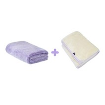 1+1 펫타올 3리터물흡수 강아지 고양이 목욕 수건 타월 드라이장갑, 1+1 SET세트(연보라+아이베이지)