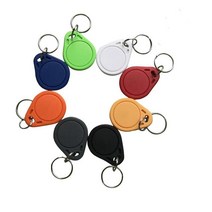 rfid태그 MIFARE 클래식 1K RFID 태그 호텔 잠금 키용 ABS ISO 14443A 열쇠 고리 13 56mhz 10 개 팩, 혼합 색상
