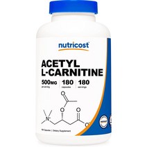 아세틸 L-카르니틴 500mg 180캡슐 1병, 단품, 단품