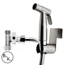 SUS304 스테인레스 미니 스프레이건 메탈호스 1.5m세트 수압상승 물분사기 화장실 베란다 청소건 샤워 헤드 욕실용품 욕실청소 샤워건 물분사건 세차건 핸드비데 세차용품 T밸브