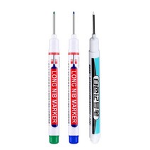 Haile-0.7mm 흰색 페인트 마커펜 20cm 깊이 구멍 세트 방수 영구 유성 펜 바위 나무 금속 유리 타일용, 17 mix 3pcs E