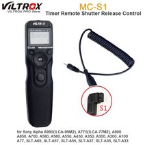 Viltrox LCD 타이머 원격 셔터 릴리스 제어 케이블 코드 캐논 EOS 니콘 미놀타 소니 A7 A7S A7R A6000 A5100 DSLR 카메라, [05] MC-S1