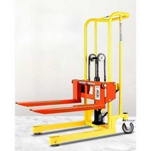 리프팅 소형 지게차 트롤리 핸드카 스태커 유압리프트, 직선휠200kg적재/85cm상승