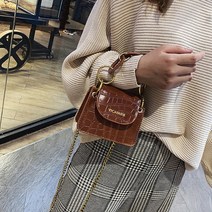 크록패턴 미니백