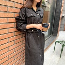 겟잇미 겟잇미멜디티 여성 버튼 포켓 데일리 데님원피스 (7825060)