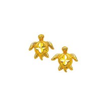 24k 순금 클로버 거북이 귀걸이 0.47g/1ea
