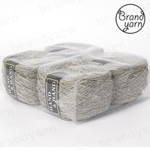브랜드얀 엑센트1(1볼/ 4볼) 털실 뜨개실 코바늘실 대바늘실, 4볼, 10 회색