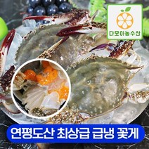 다모아수산 연평도 최상급 급냉 냉동 꽃게, 1.연평도 급냉 숫꽃게 중 1kg(4~6미)
