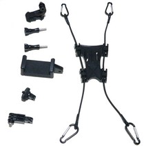 고스트xl마운트 여기현상소 Gopro Hero 10 9 8 7 DJI Insta360 SJ 액션 카메라 용 체인 링크 펜스 트리 폴 마운트 브래킷 탄성 설치 로프 포함, [01] 백색, 백색, 1개