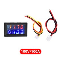 검전기 누설전류계 후크메타 전기 전류계 dc0-100v 10a50a100a led 디지털 전압계 4 비트 0.28 이중 전압 전류 측정기 자동차 용 전압 검출기 테스터 모니터, 100v 100a