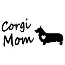 자동차 반사 흠집 데칼 범퍼 스티커 Corgi Mom DieCut 비닐 방수 장식 바디 후면 창 노트북 크기 S60344, S60344 Black, 20x9 cm