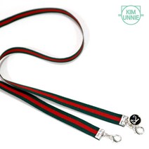 킴언니 삼줄 초빨초 이니셜 실버후크 마스크줄 커플마스크스트랩 핸드메이드 수제 스트라이프 목걸이 안경줄