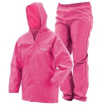 프로그토그스 FROGG TOGGS Youth Ultra-Lite2 방수 통기성 우비 미디엄 블랙 520802, Large, Pink