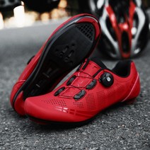 TABOLU 로드바이크 MTB 입문용 클릿슈즈 평페달슈즈 자전거신발, 41, 레드(로드클릿)