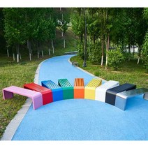 야외벤치 옥외용 철제벤치 야외벤치의자 100-150cm, 핑크 150x40x45