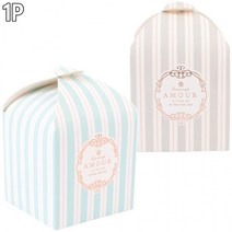 스트라이프 사각 선물상자 접이식 선물 포장케이스