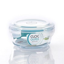 네오플램 클락 글라스 내열유리 밀폐용기 원형 620ml, 1개