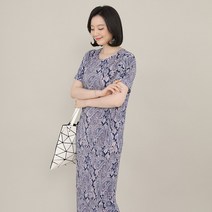 애비뉴투지 엄마옷 페이즐리 플리츠 주름 여름 반팔 롱 원피스 원마일룩 O07105 50대 60대 중년여성의류